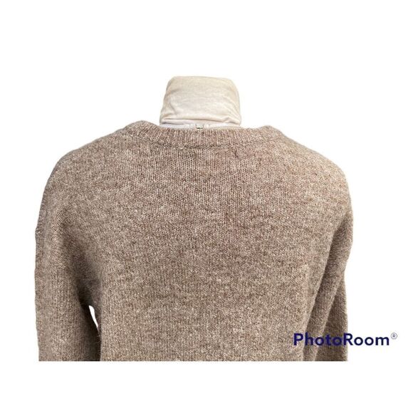 Old Navy Go-Recycled Oversized Pullover Sweater Heather Brown Sz. M - Picture 8 of 13